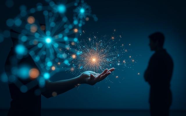 AI interface with data visualization symbolizing personalized learning paths.